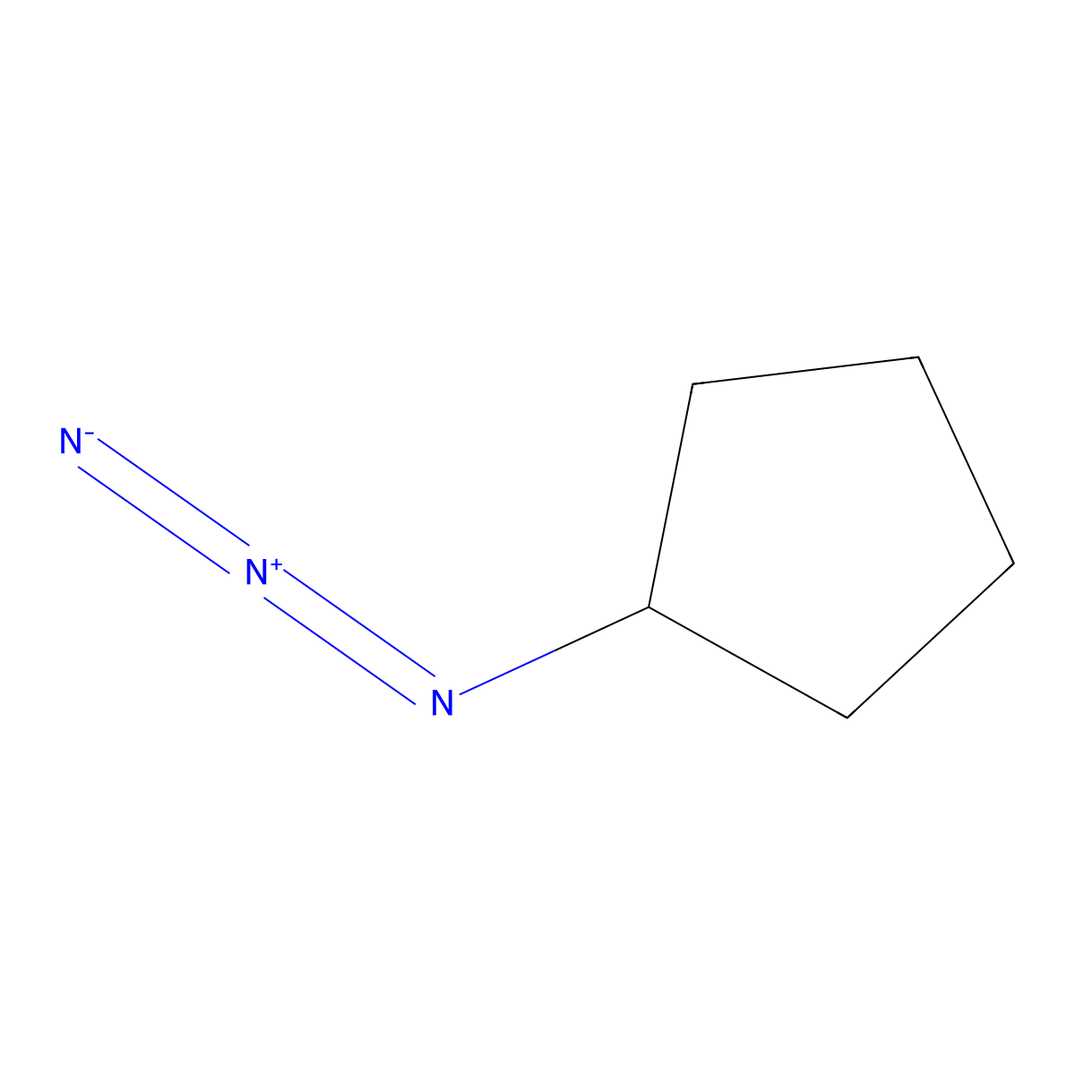 Azidocyclopentane molecular structure, CAS 33670-50-7