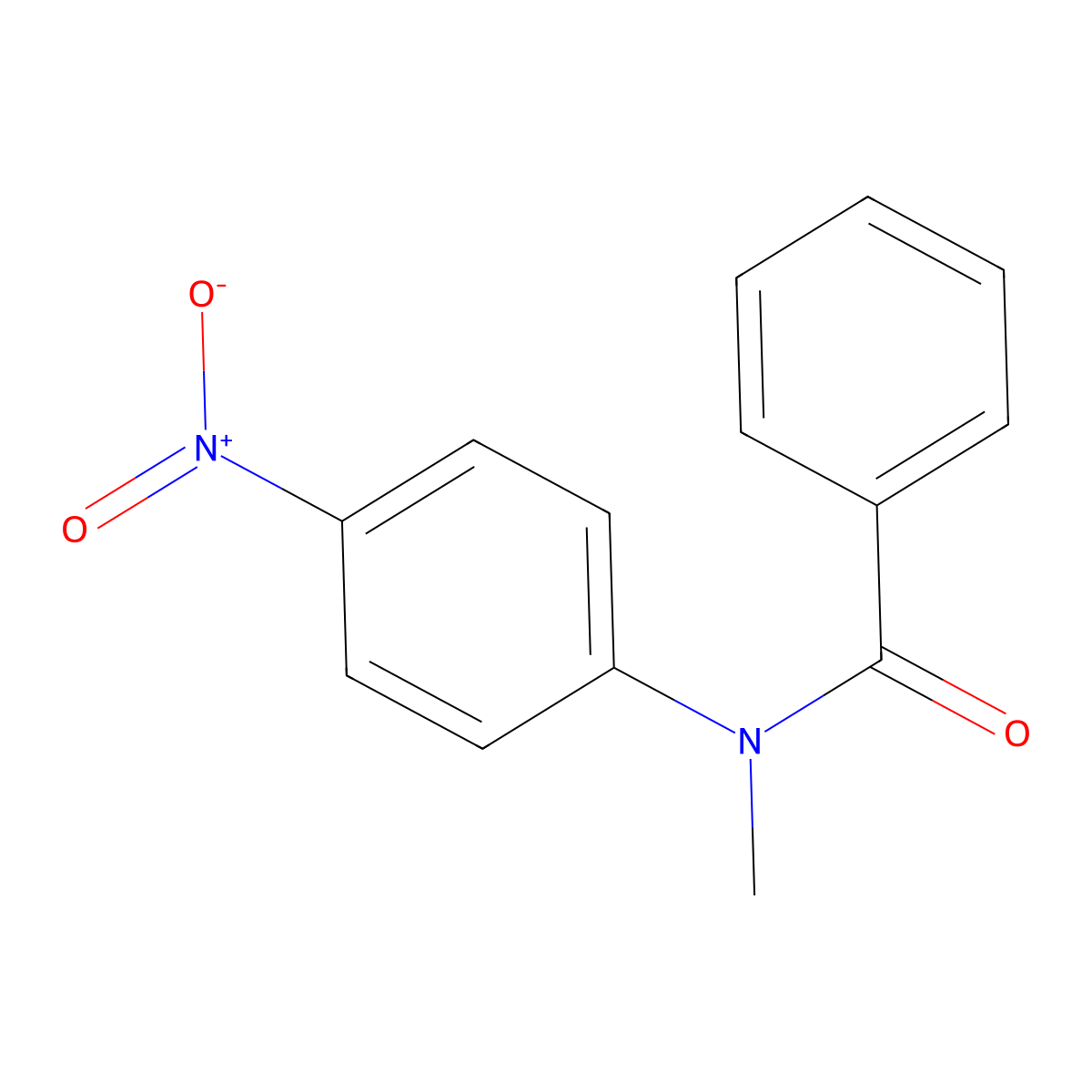 N-Methyl-N-(4-nitrophenyl)benzamide molecular structure, CAS 33672-82-1