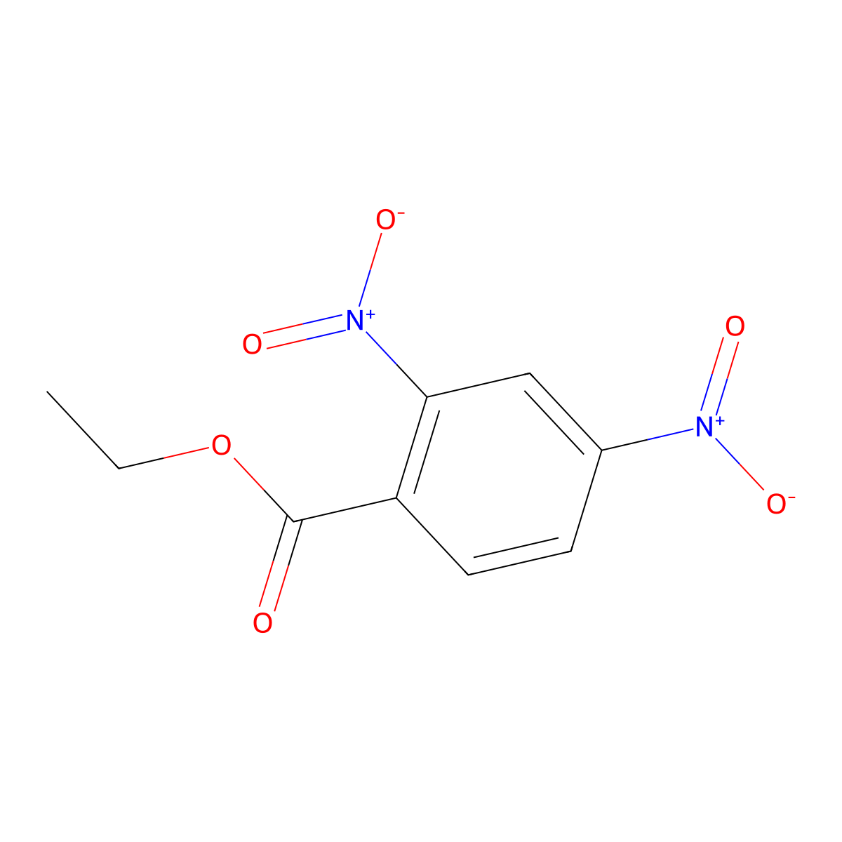Ethyl 2,4-dinitrobenzoate molecular structure, CAS 33672-95-6