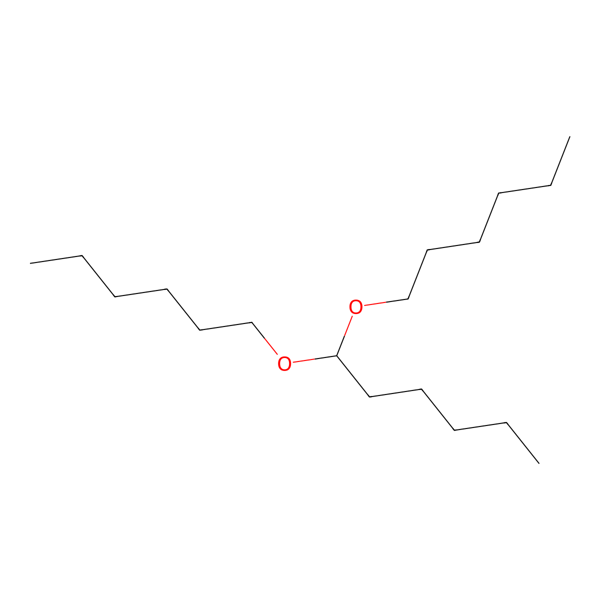 Hexanal dihexyl acetal molecular structure, CAS 33673-65-3