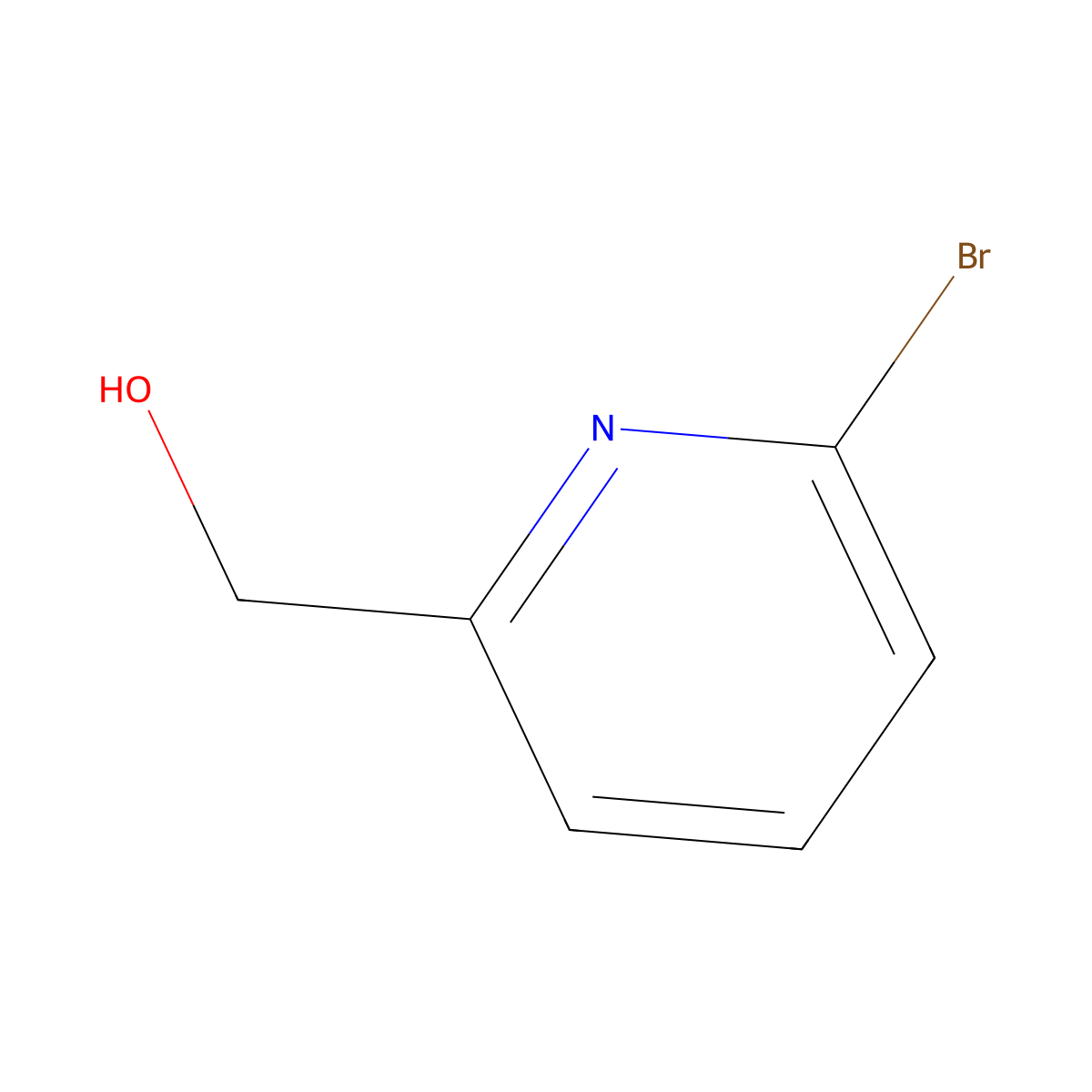(6-Bromopyridin-2-yl)methanol molecular structure, CAS 33674-96-3