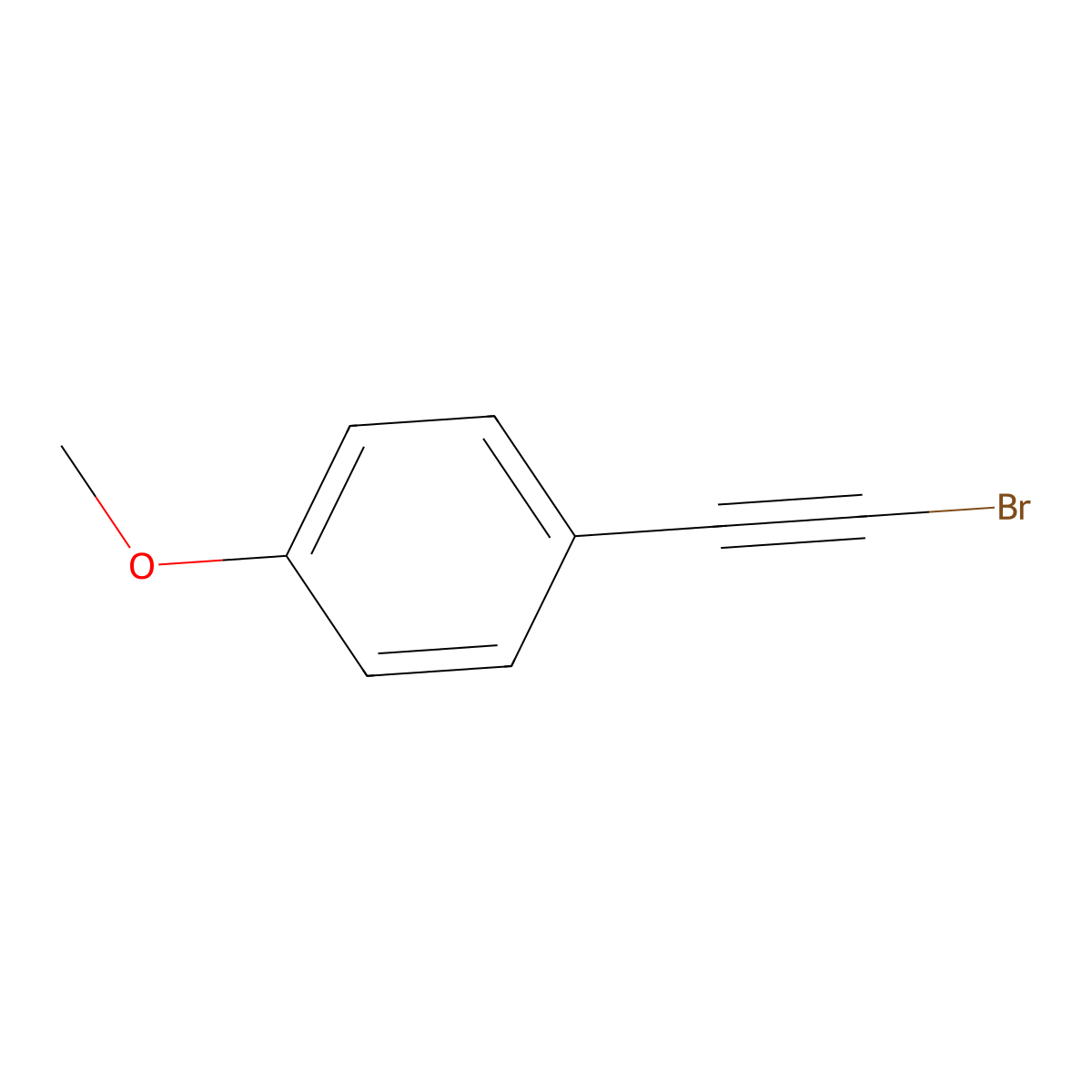1-(Bromoethynyl)-4-methoxybenzene molecular structure, CAS 33675-41-1