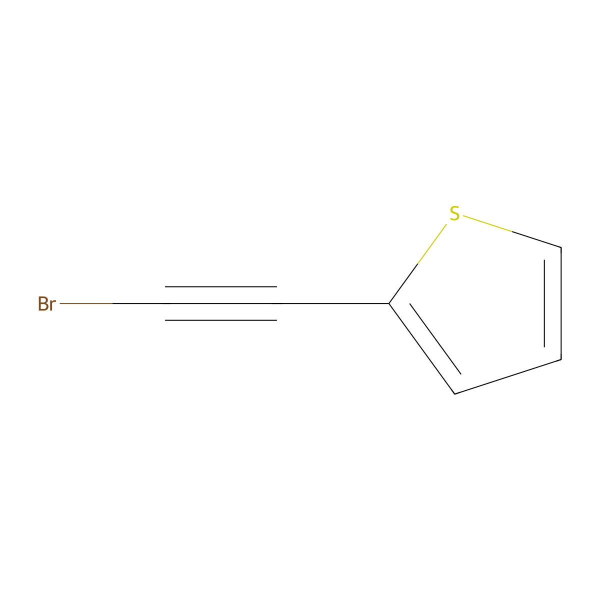 Thiophene, 2-(bromoethynyl)- molecular structure, CAS 33675-51-3