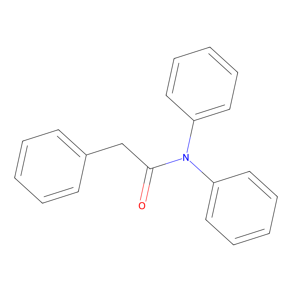 Acetamide, N,N,2-triphenyl- molecular structure, CAS 33675-70-6