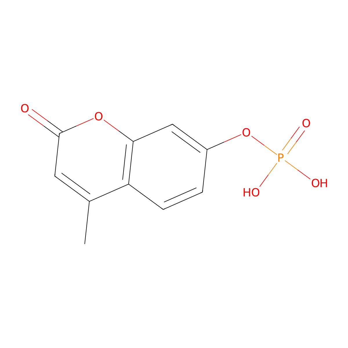 4-Methylumbelliferyl phosphate molecular structure, CAS 3368-04-5