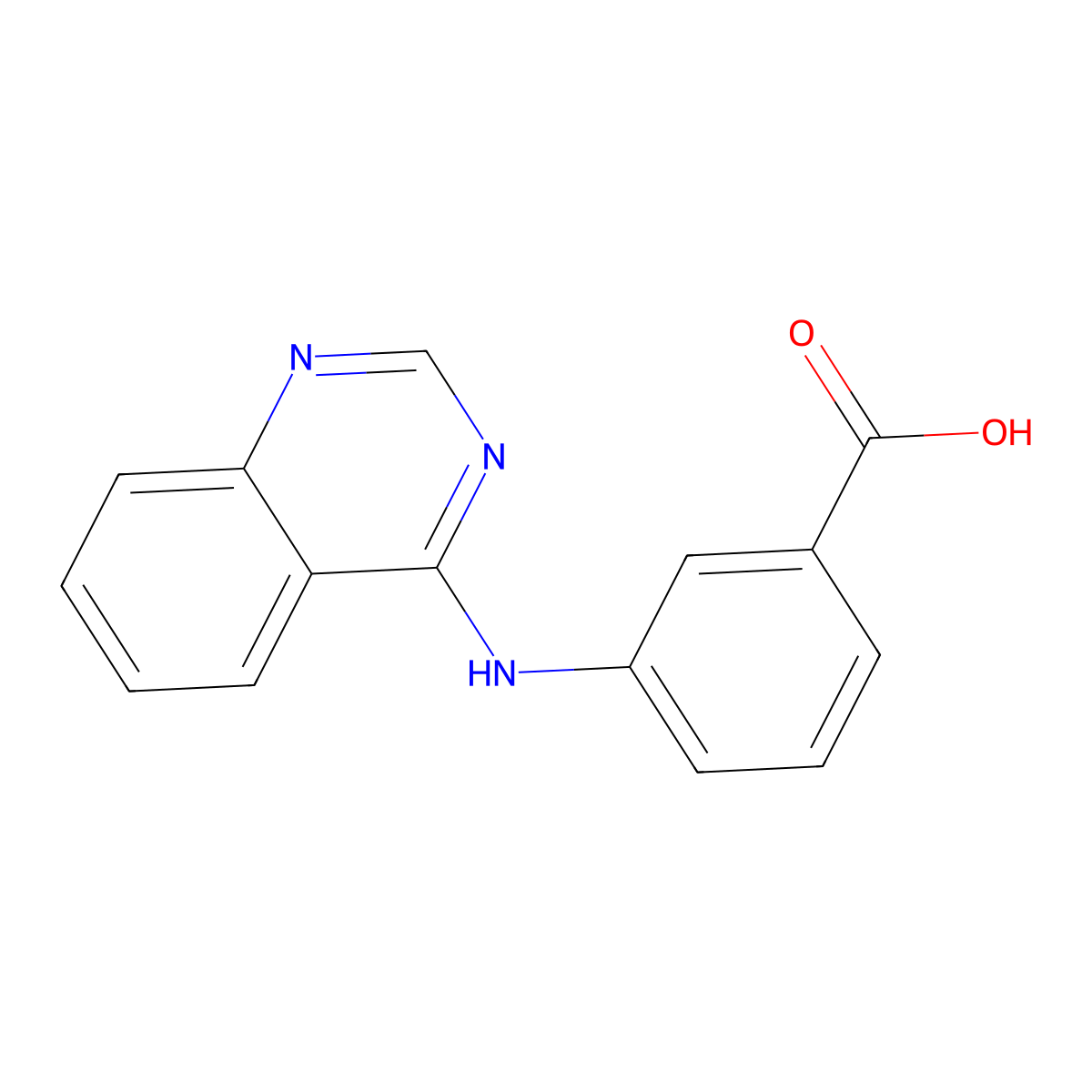 3-(Quinazolin-4-ylamino)benzoic acid molecular structure, CAS 33683-29-3