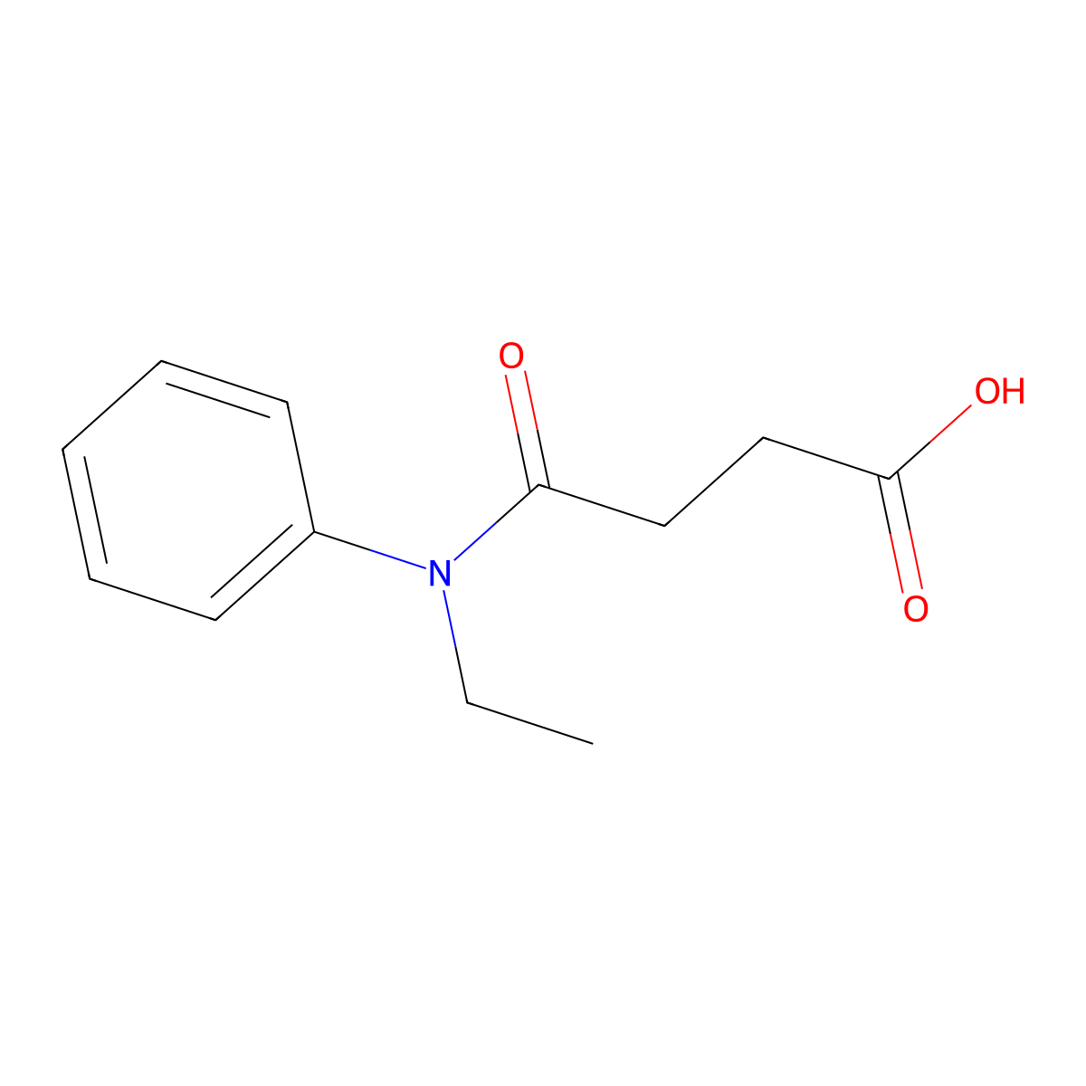 4-[Ethyl(phenyl)amino]-4-oxobutanoic acid molecular structure, CAS 33684-13-8