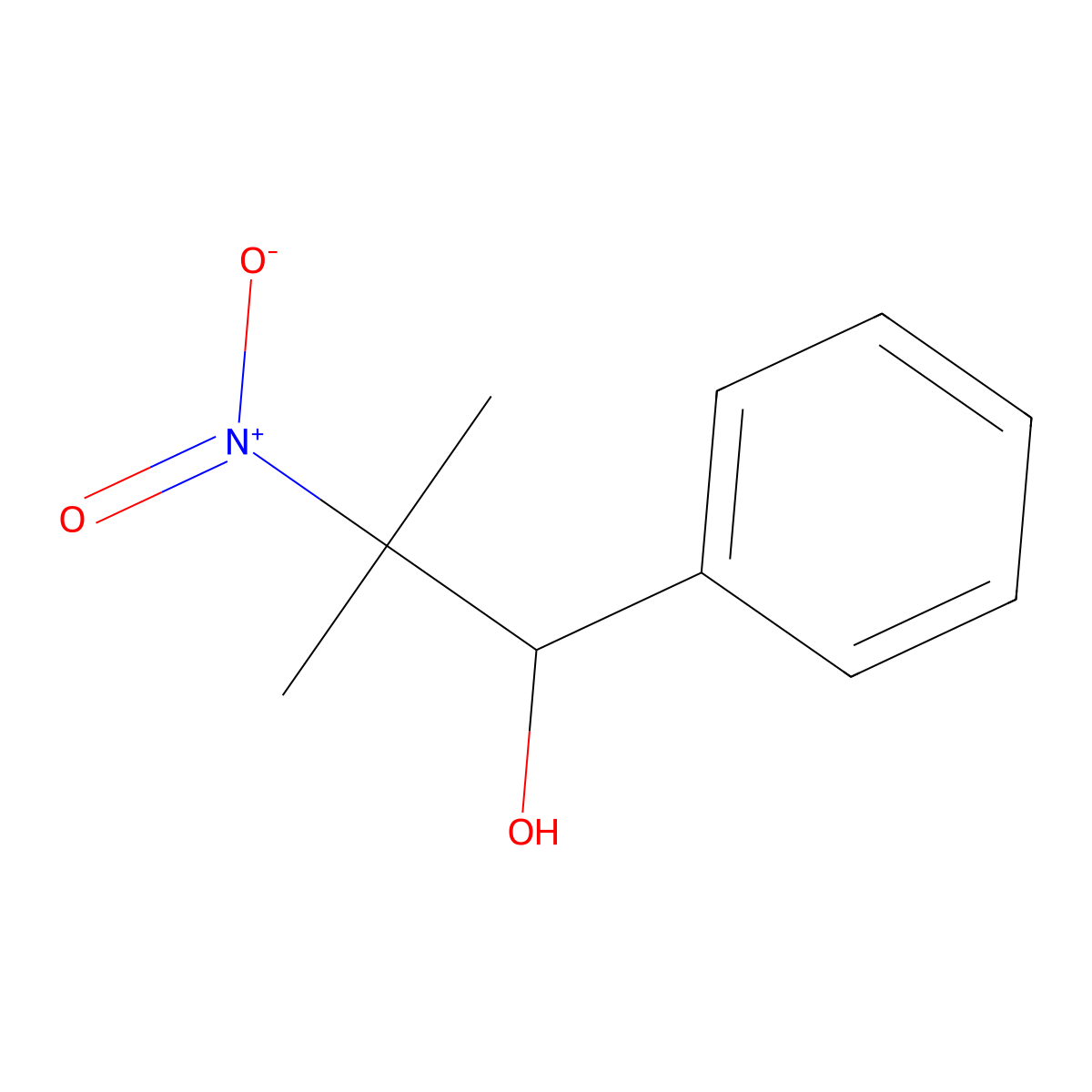 Benzenemethanol, alpha-(1-methyl-1-nitroethyl)- molecular structure, CAS 33687-74-0