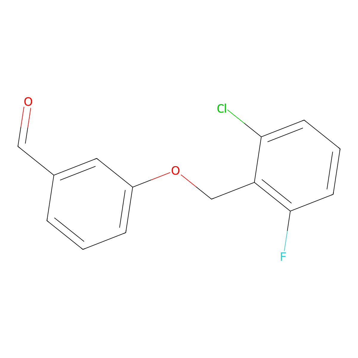 3-[(2-Chloro-6-fluorobenzyl)oxy]benzaldehyde molecular structure, CAS 336879-99-3