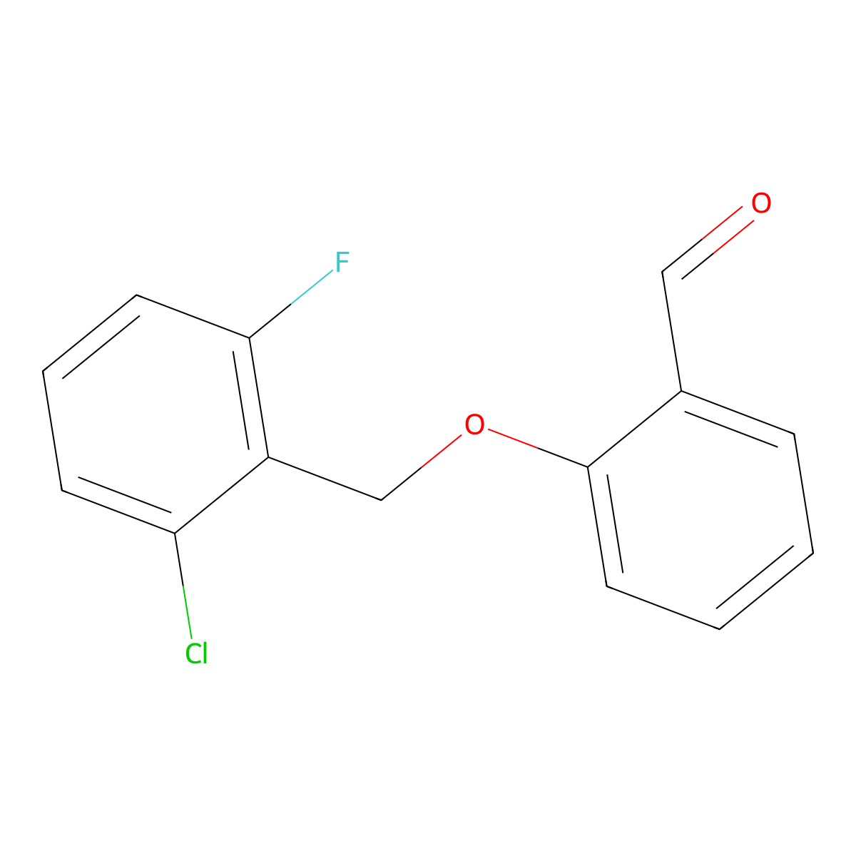 2-[(2-Chloro-6-fluorobenzyl)oxy]benzaldehyde molecular structure, CAS 336880-01-4