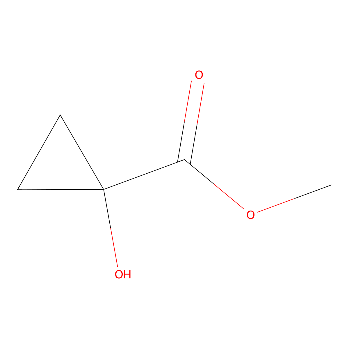 Methyl 1-hydroxy-1-cyclopropane carboxylate molecular structure, CAS 33689-29-1