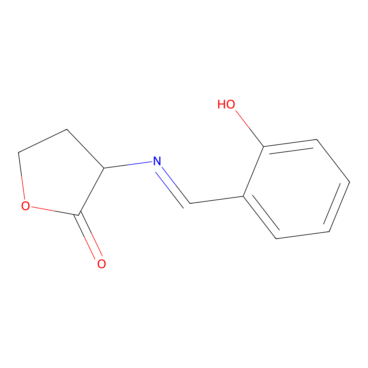 3-[(2-Hydroxyphenyl)methylideneamino]oxolan-2-one molecular structure, CAS 33693-50-4