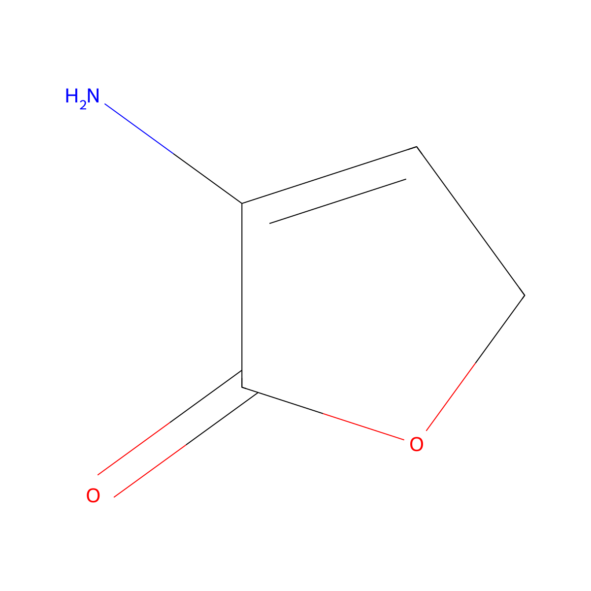 3-Amino-2,5-dihydrofuran-2-one molecular structure, CAS 33693-56-0