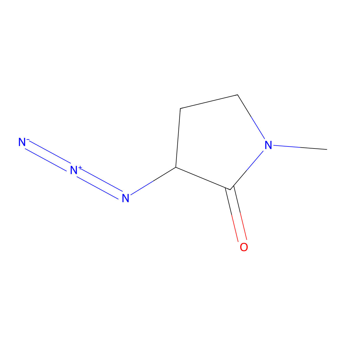3-Azido-1-methylpyrrolidin-2-one molecular structure, CAS 33693-59-3