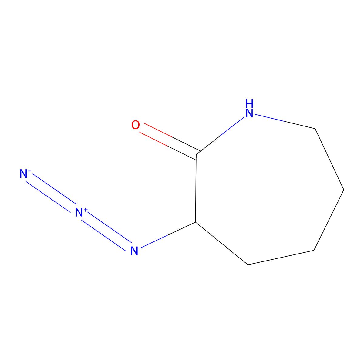 3-Azidoazepan-2-one molecular structure, CAS 33693-60-6