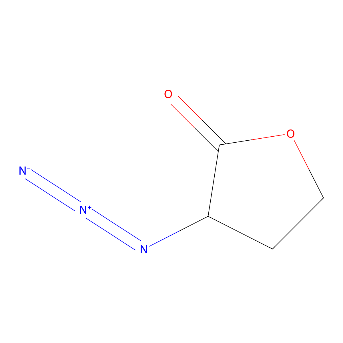 3-Azidotetrahydrofuran-2-one molecular structure, CAS 33693-66-2