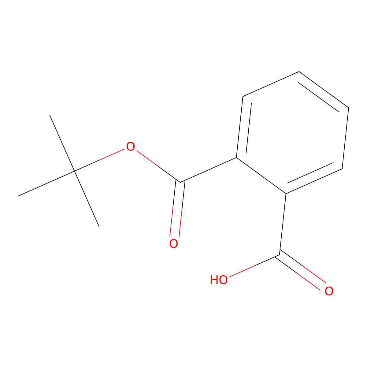 tert-Butyl hydrogen phthalate molecular structure, CAS 33693-84-4
