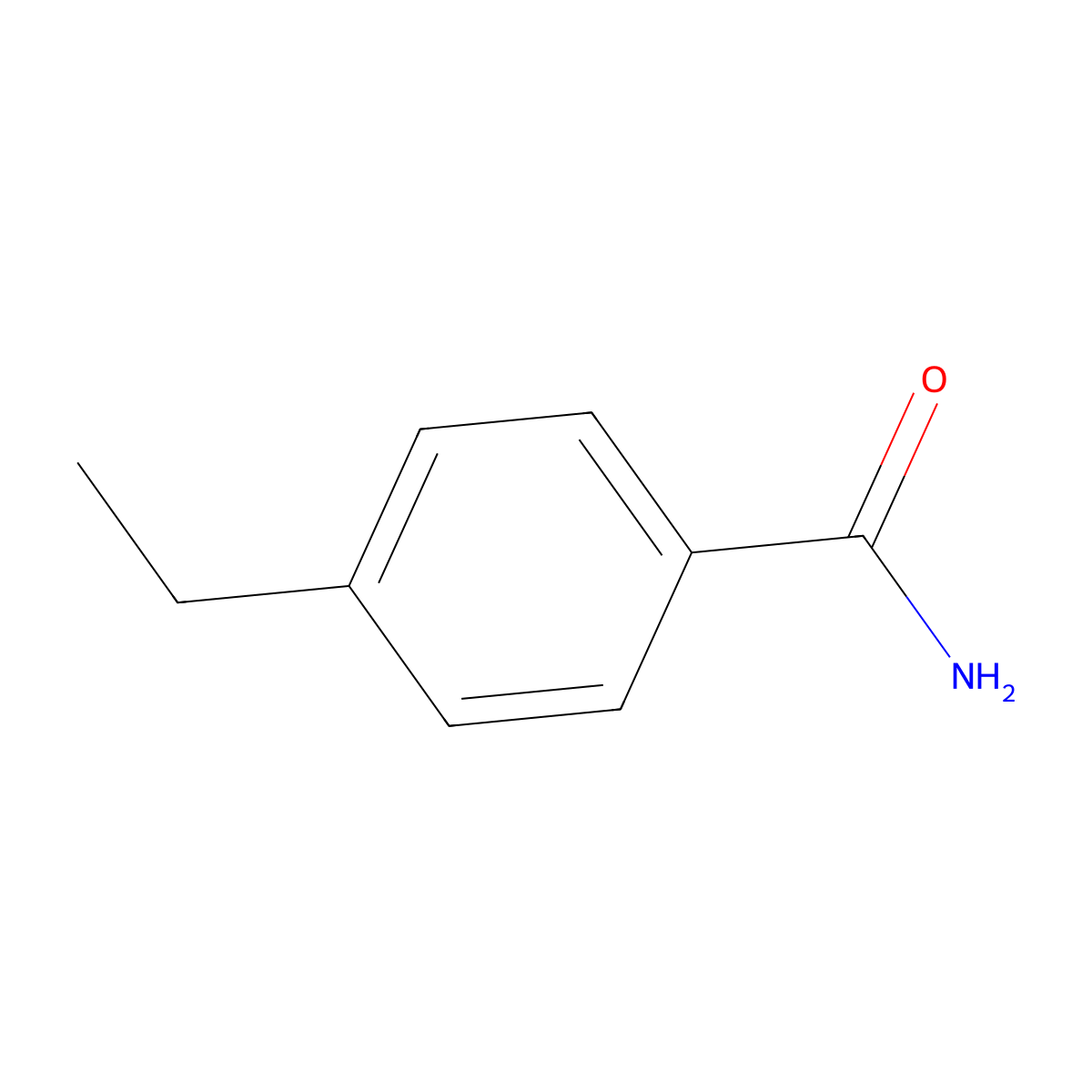 4-Ethylbenzamide molecular structure, CAS 33695-58-8