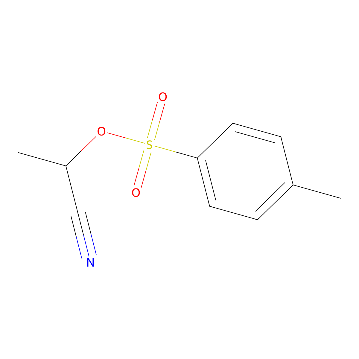 1-Cyanoethyl 4-methylbenzene-1-sulfonate molecular structure, CAS 33695-65-7