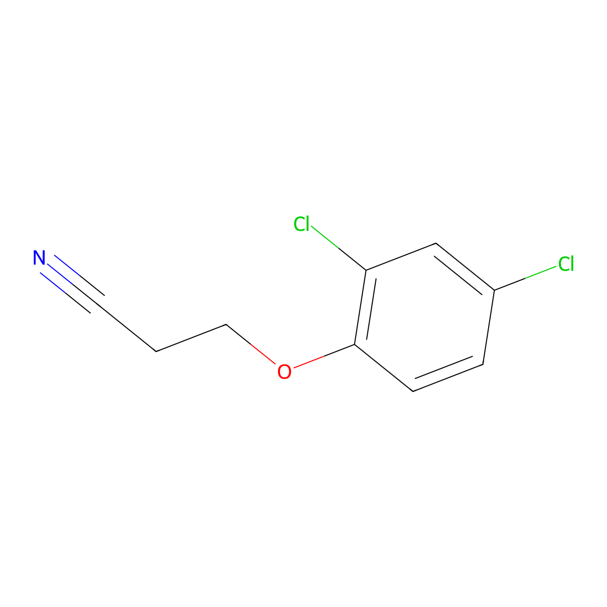 3-(2,4-Dichlorophenoxy)propanenitrile molecular structure, CAS 33695-72-6