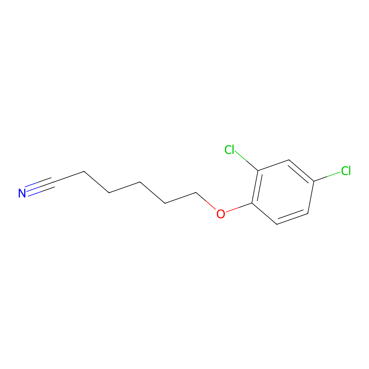 6-(2,4-Dichlorophenoxy)hexanenitrile molecular structure, CAS 33695-74-8