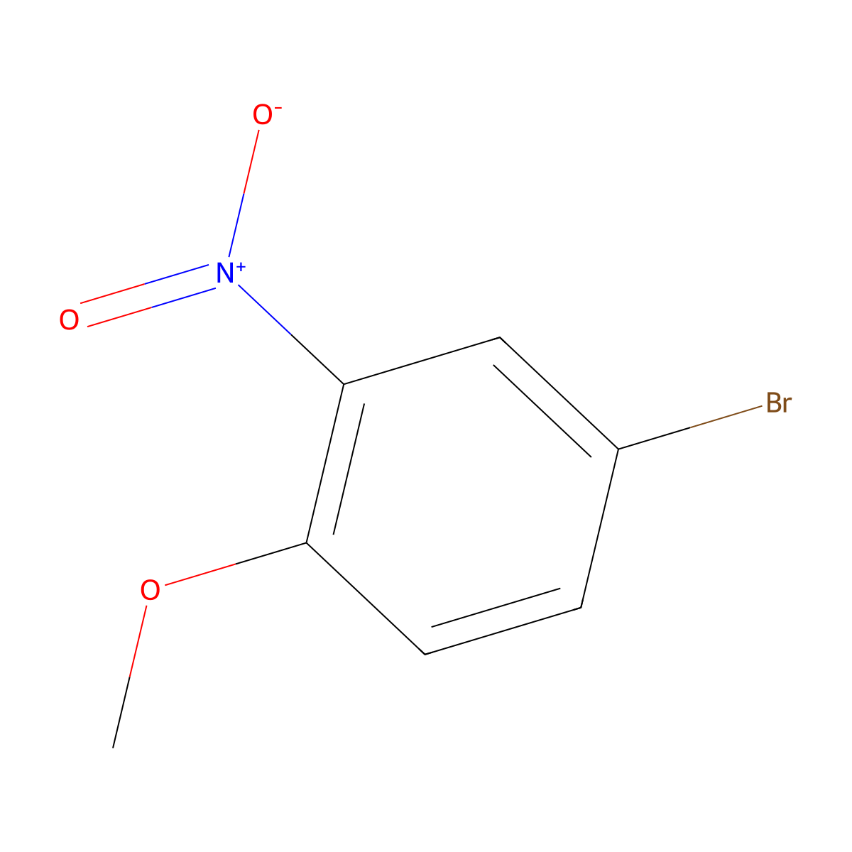 4-Bromo-2-nitroanisole molecular structure, CAS 33696-00-3