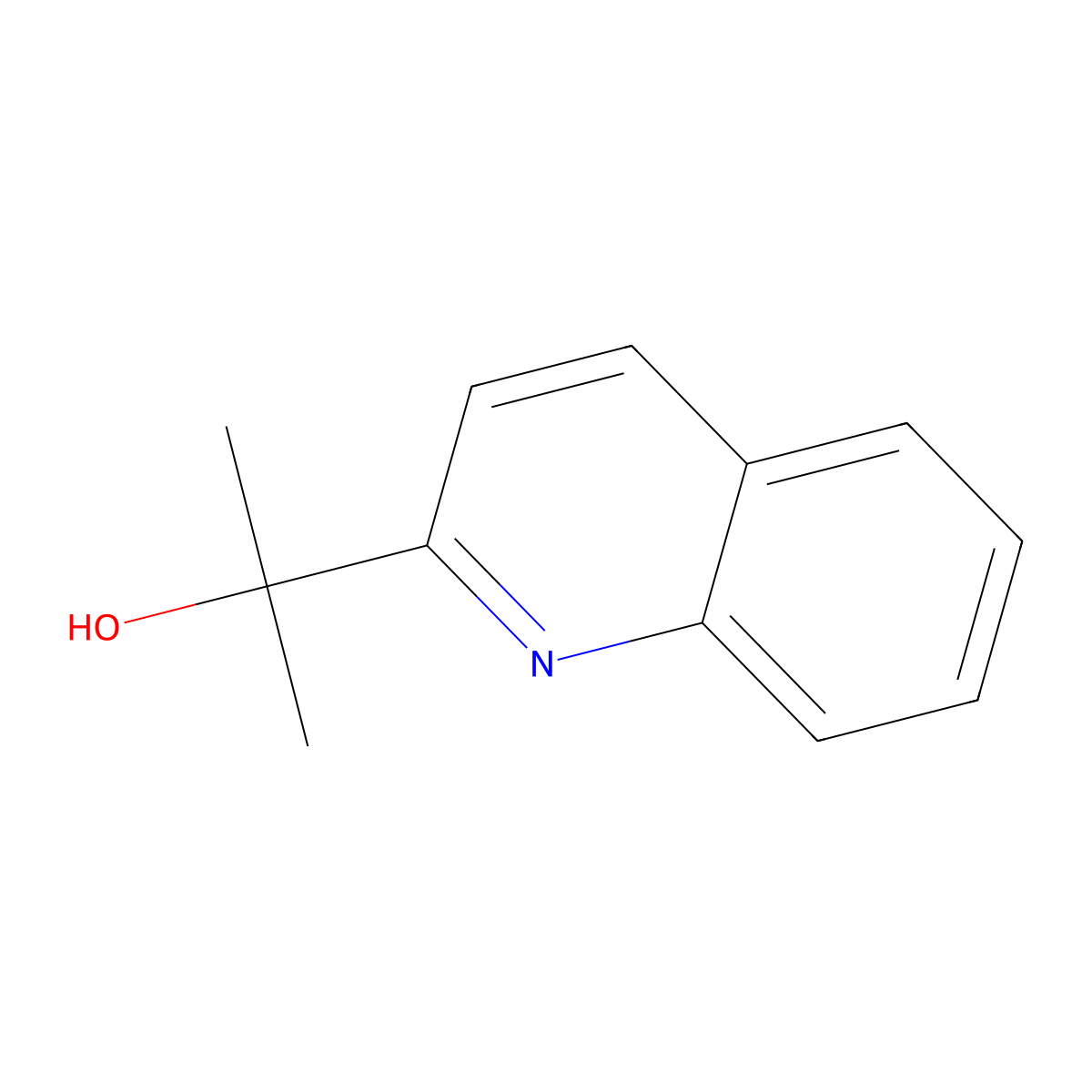 2-(Quinolin-2-yl)propan-2-ol molecular structure, CAS 33696-40-1