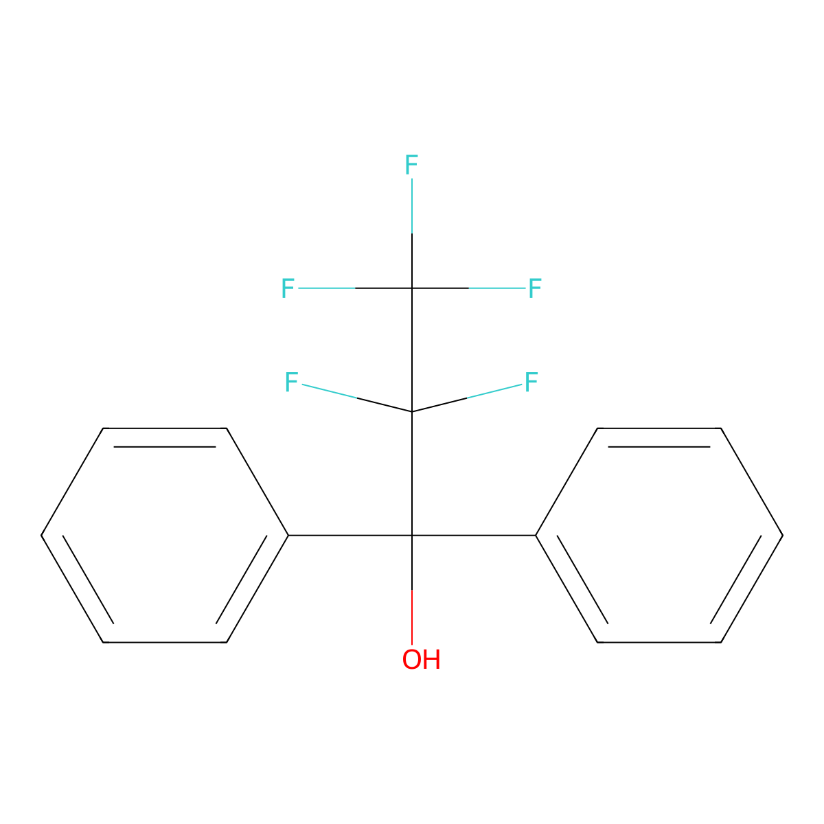 2,2,3,3,3-Pentafluoro-1,1-diphenylpropan-1-ol molecular structure, CAS 337-33-7