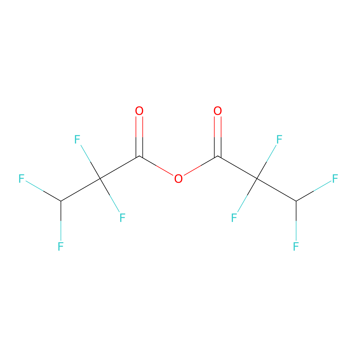 2,2,3,3-Tetrafluoropropanoic anhydride molecular structure, CAS 337-83-7