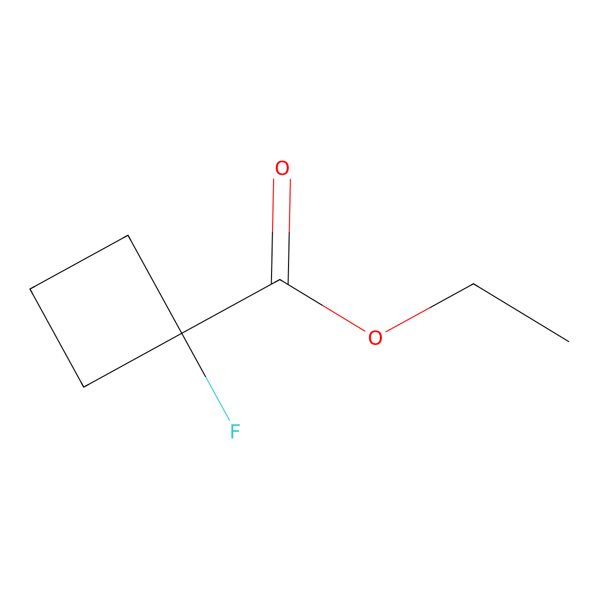 Ethyl 1-fluorocyclobutanecarboxylate molecular structure, CAS 337-98-4