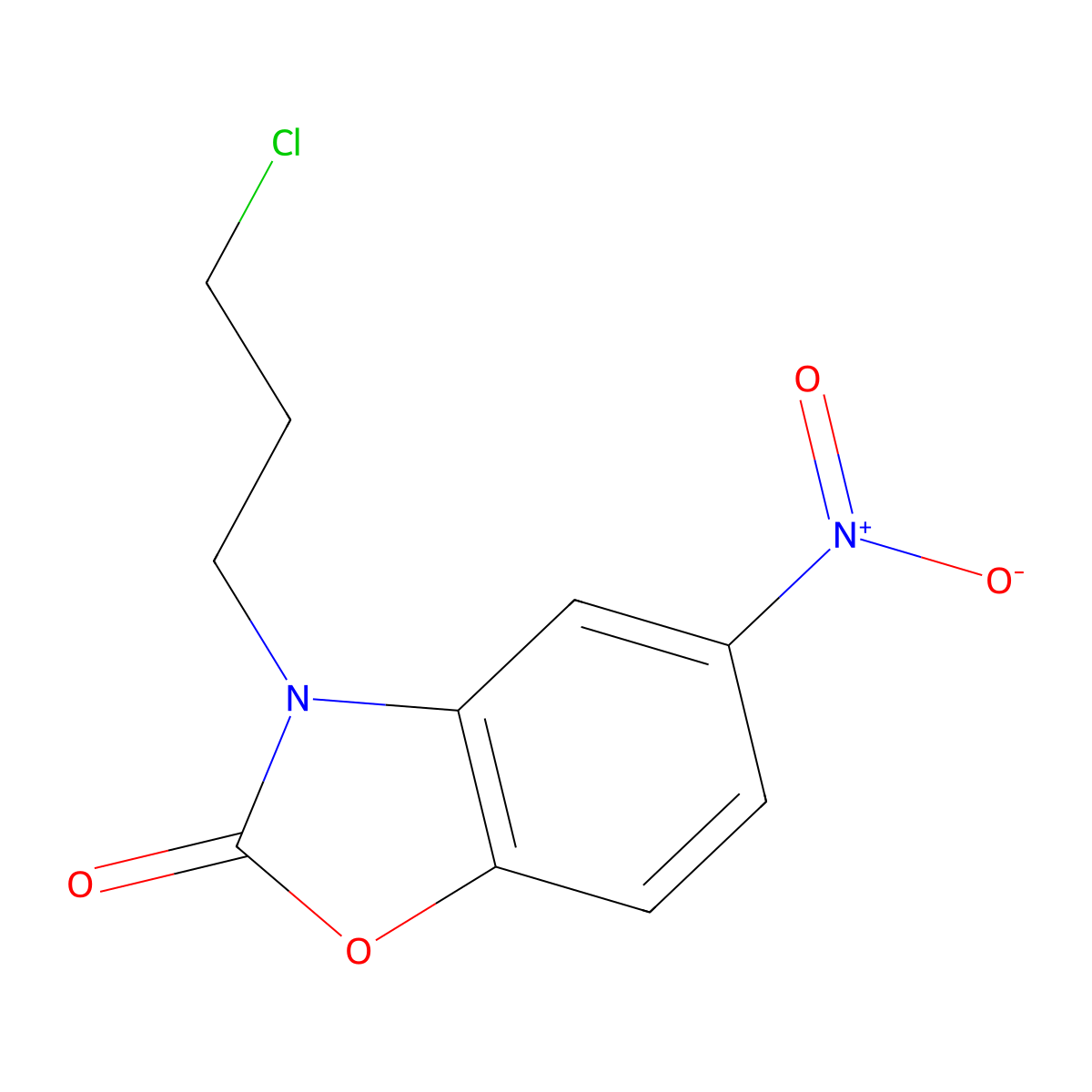 3-(3-Chloropropyl)-5-nitrobenzo[d]oxazol-2(3H)-one molecular structure, CAS 33703-89-8