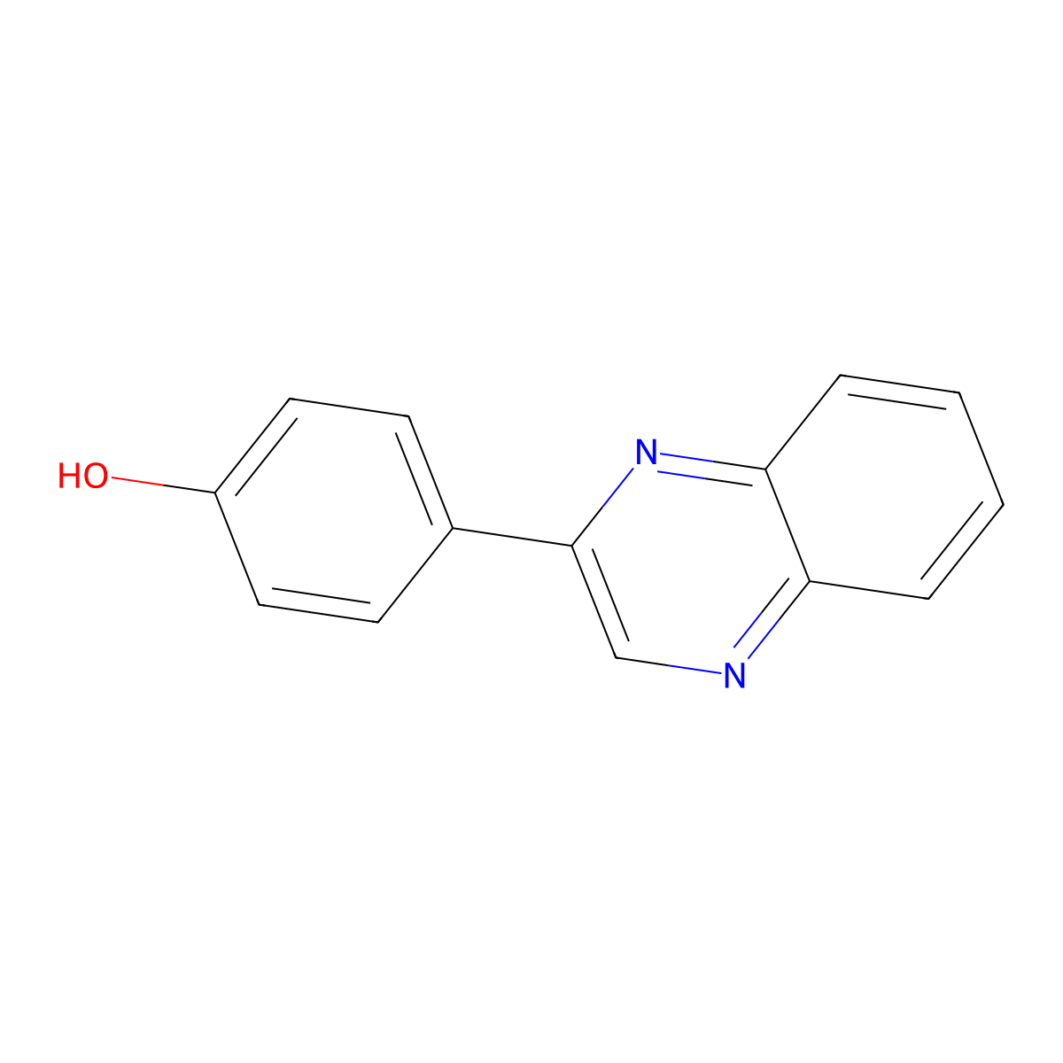 4-Quinoxalin-2-ylphenol molecular structure, CAS 33707-91-4