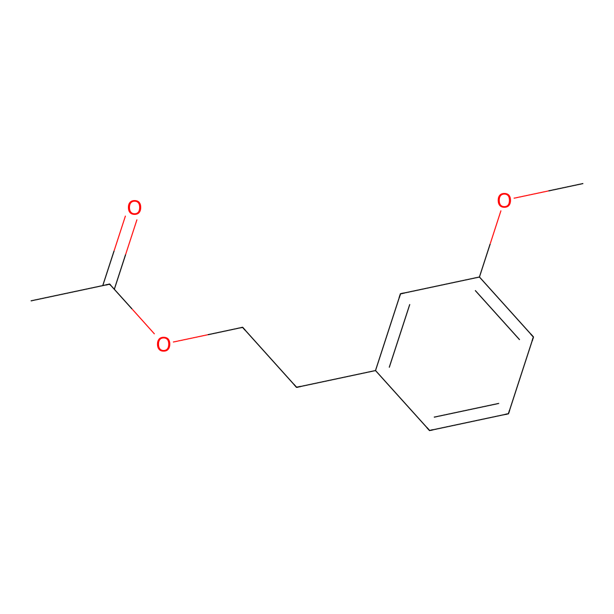 Phenethyl alcohol, m-methoxy-, acetate molecular structure, CAS 33709-39-6