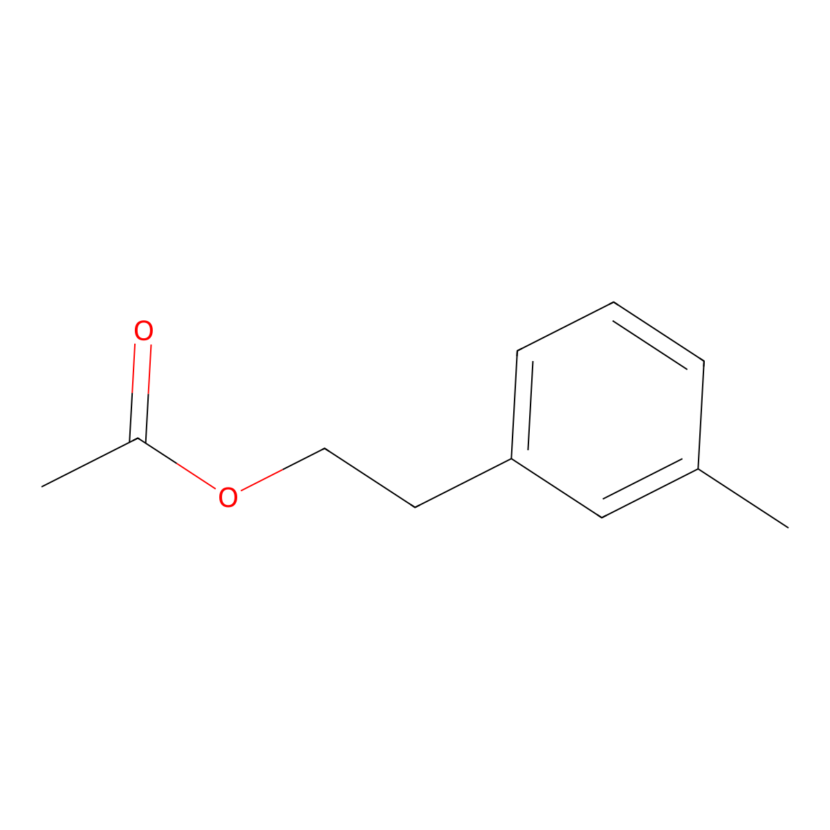 Phenethyl alcohol, m-methyl-, acetate molecular structure, CAS 33709-40-9