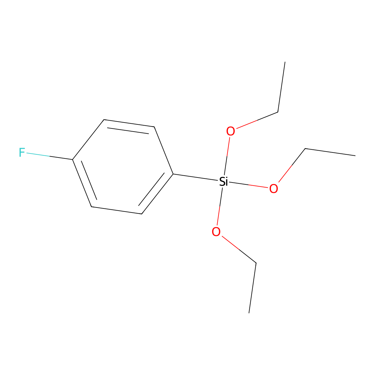 Triethoxy(4-fluorophenyl)silane molecular structure, CAS 33715-53-6
