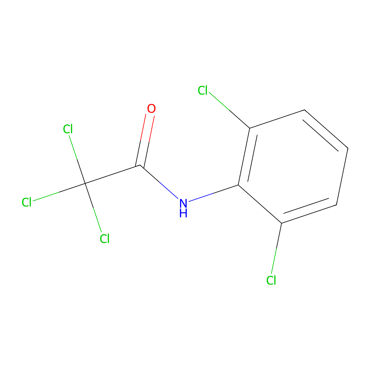 2,2,2-trichloro-N-(2,6-dichlorophenyl)acetamide molecular structure, CAS 33715-65-0