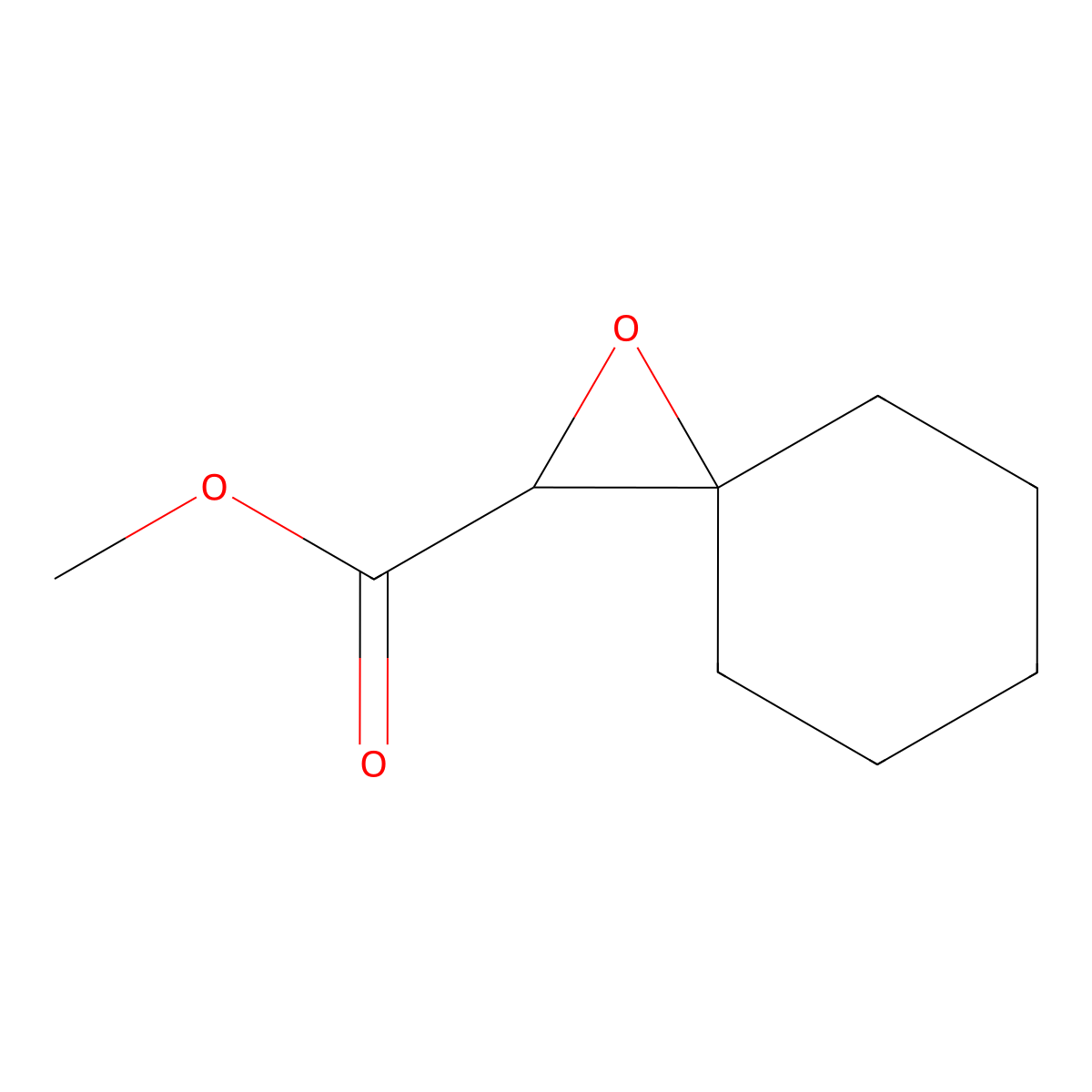 Methyl 1-oxaspiro(2.5)octane-2-carboxylate molecular structure, CAS 33717-87-2