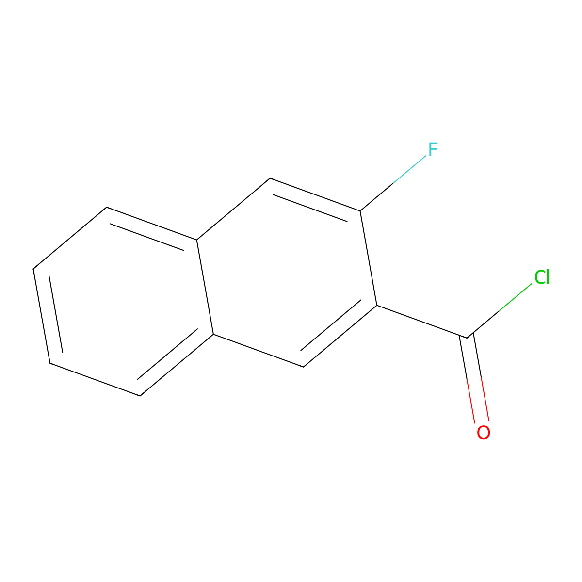3-Fluoro-2-naphthalenecarbonyl chloride molecular structure, CAS 33718-14-8
