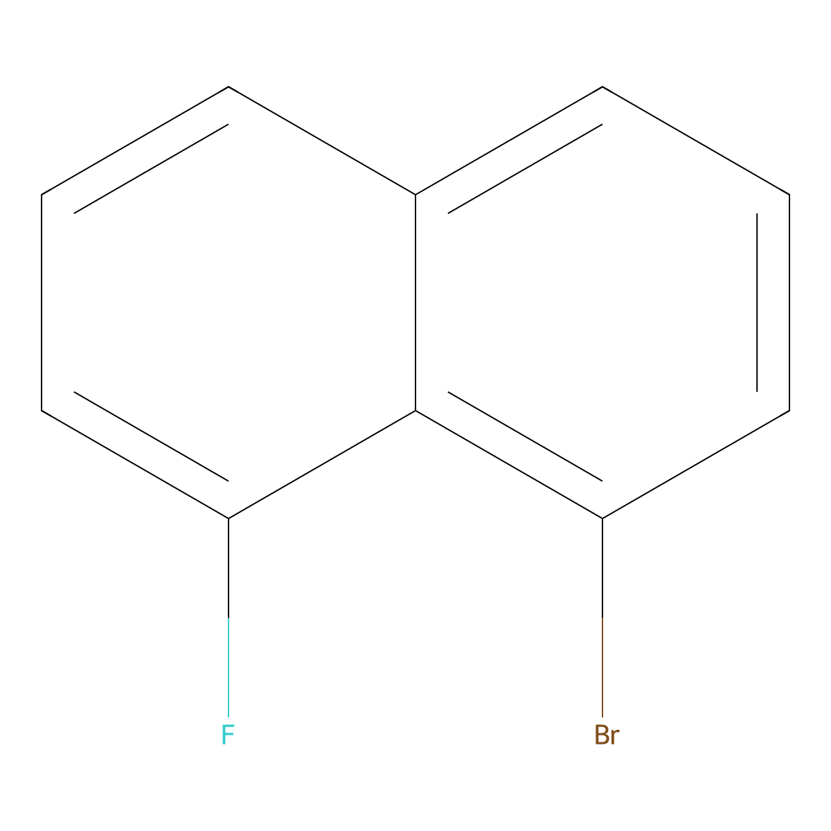1-Bromo-8-fluoronaphthalene molecular structure, CAS 33718-15-9