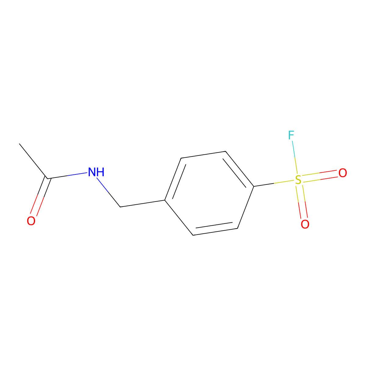 Benzenesulfonyl fluoride, 4-((acetylamino)methyl)- molecular structure, CAS 33719-21-0