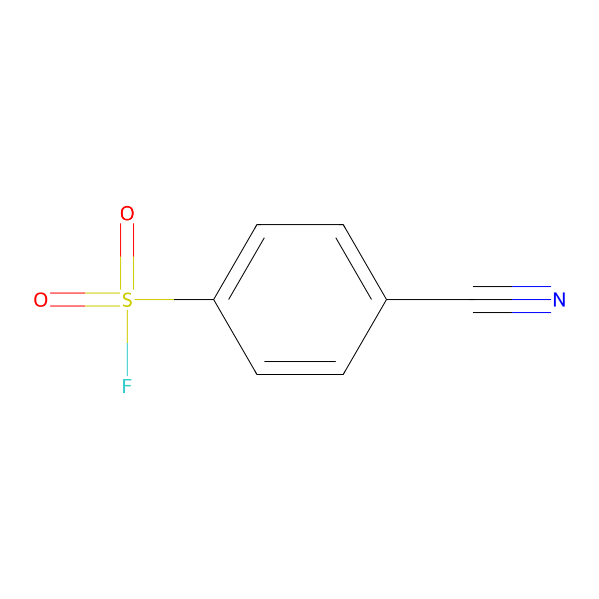 4-Cyanobenzene-1-sulfonyl fluoride molecular structure, CAS 33719-37-8