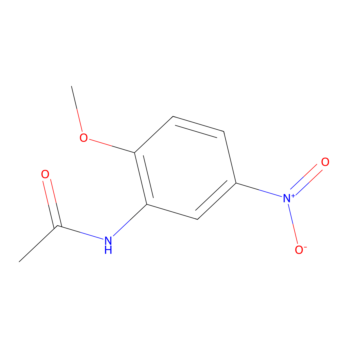 Acetamide, N-(2-methoxy-5-nitrophenyl)- molecular structure, CAS 33721-54-9