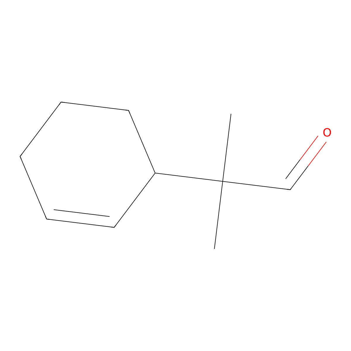 2-(Cyclohex-2-enyl)-2-methylpropanal molecular structure, CAS 33729-59-8