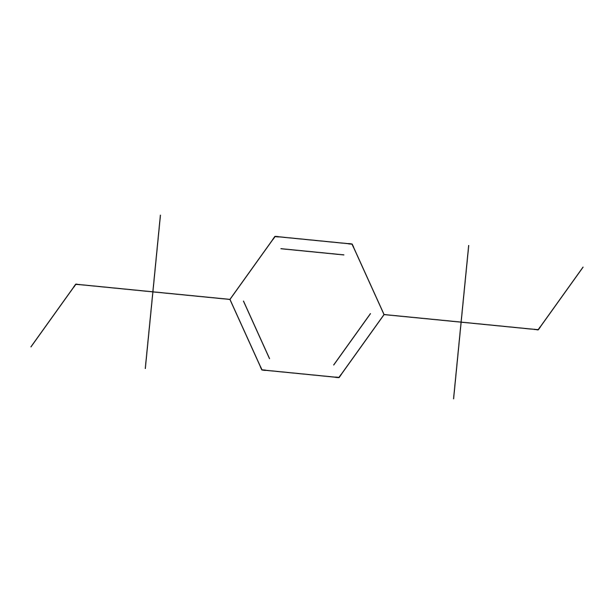Benzene, 1,4-bis(1,1-dimethylpropyl)- molecular structure, CAS 3373-10-2