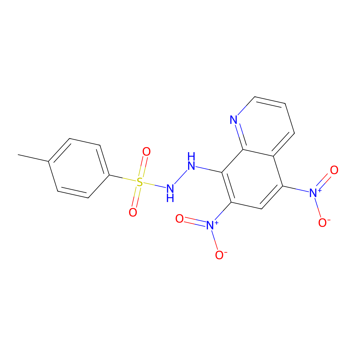 N'-(5,7-dinitro-8-quinolinyl)-4-methylbenzenesulfonohydrazide molecular structure, CAS 337310-69-7