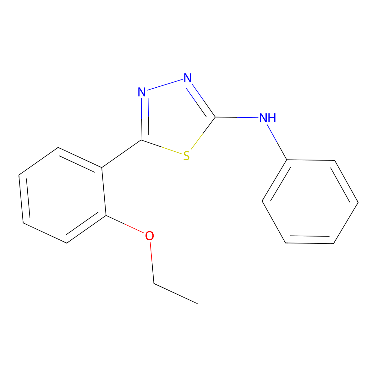 5-(2-ethoxyphenyl)-N-phenyl-1,3,4-thiadiazol-2-amine molecular structure, CAS 337310-81-3