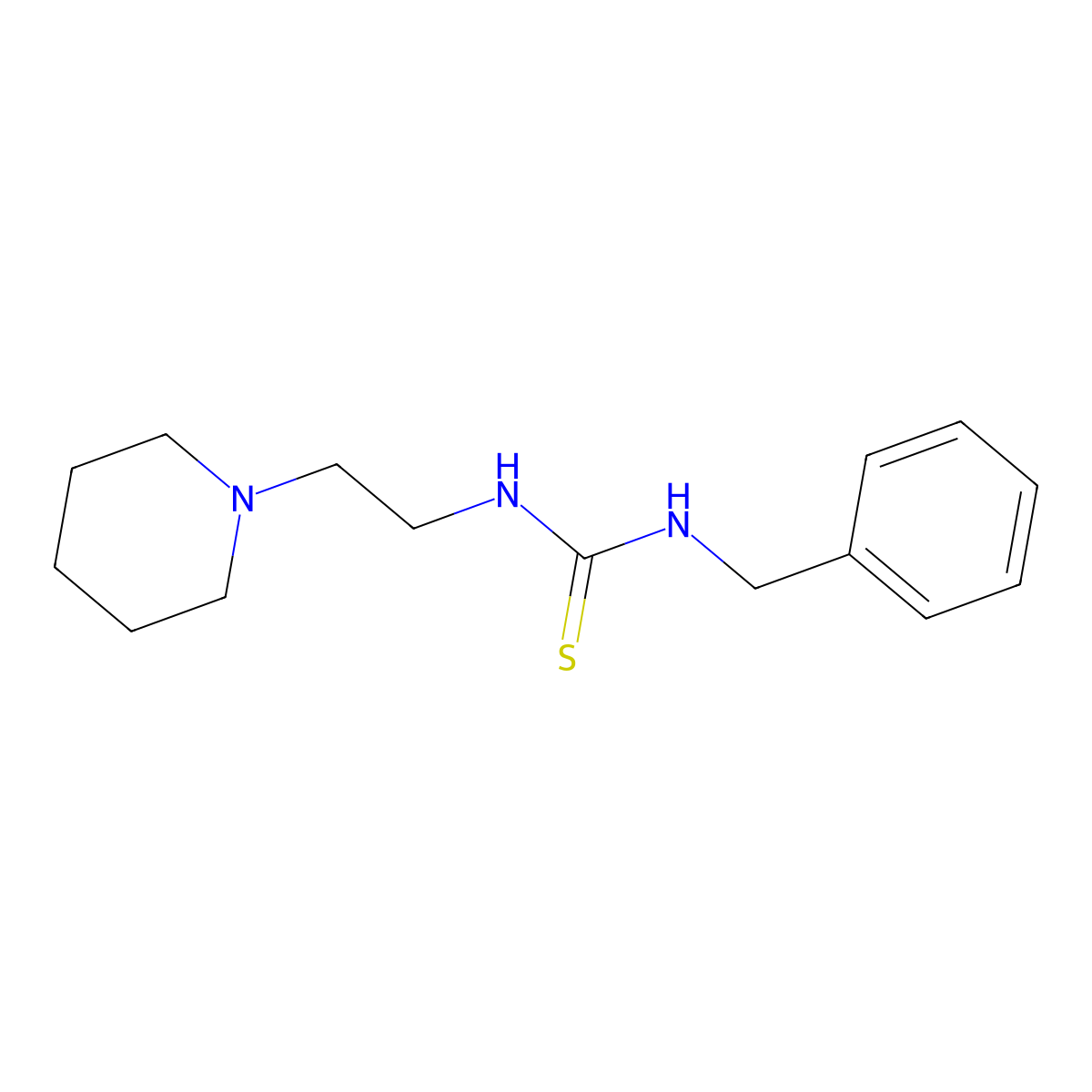 1-Benzyl-3-(2-piperidin-1-ylethyl)thiourea molecular structure, CAS 337310-83-5