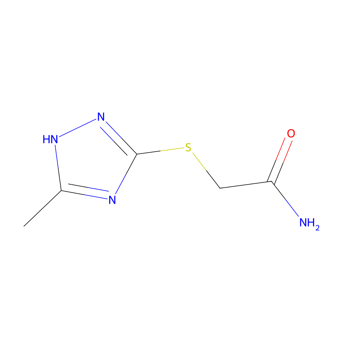 2-((5-methyl-4H-1,2,4-triazol-3-yl)thio)acetamide molecular structure, CAS 337310-94-8