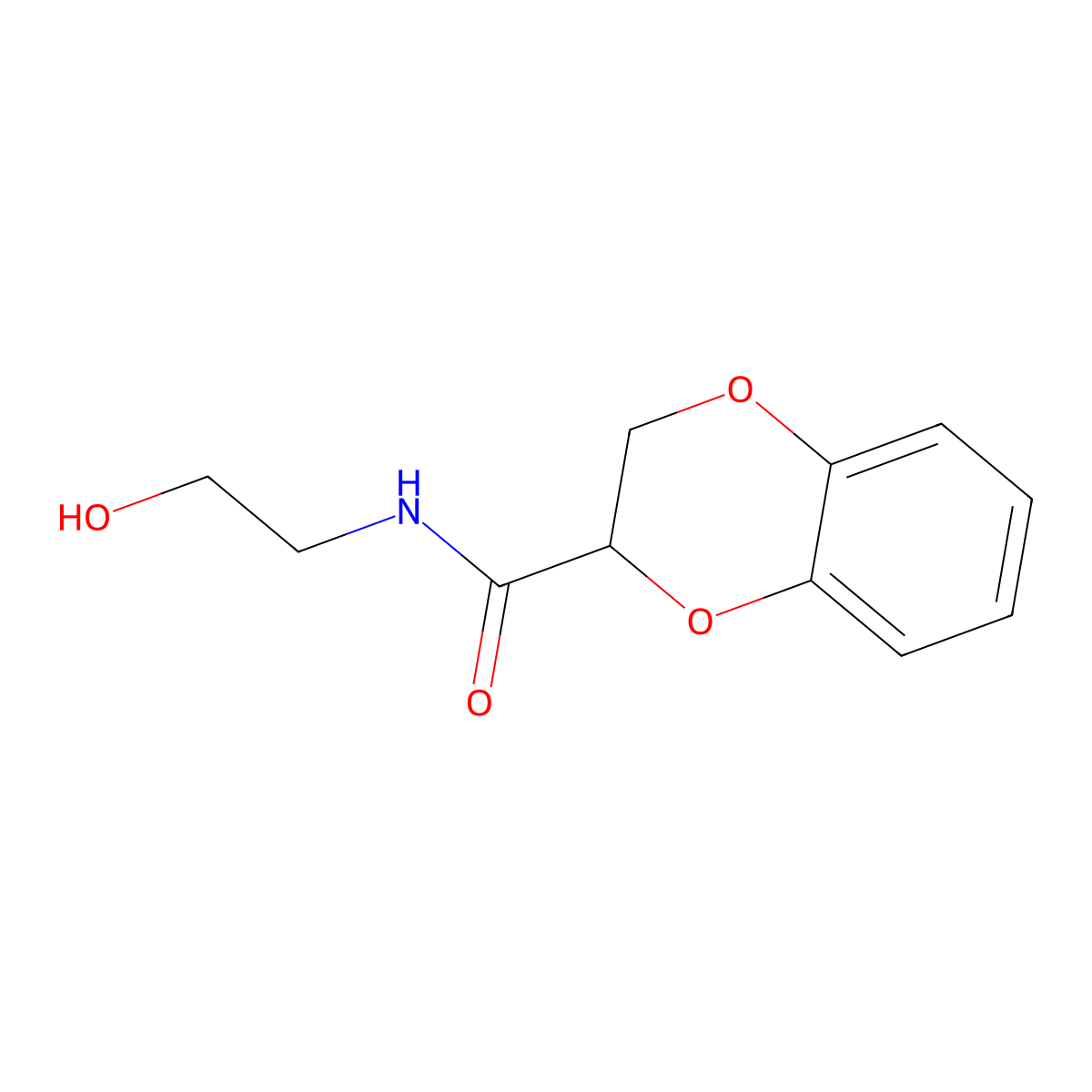2,3-Dihydro-benzo[1,4]dioxine-2-carboxylic acid (2-hydroxy-ethyl)-amide molecular structure, CAS 337311-61-2