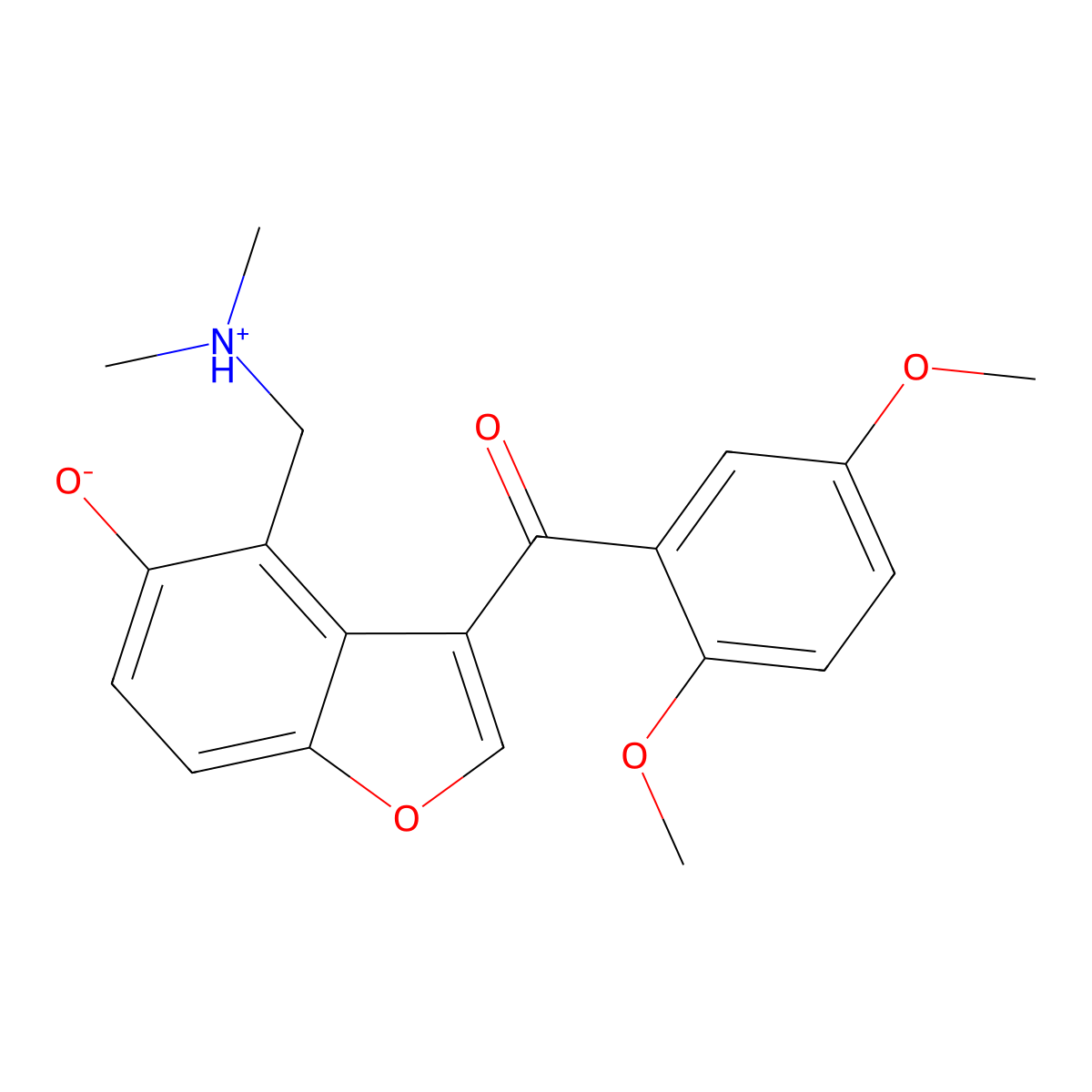 (2,5-Dimethoxyphenyl){4-[(dimethylamino)methyl]-5-hydroxy-1-benzofuran-3-yl}methanone molecular structure, CAS 337311-90-7
